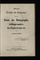 Neue Resultate und Consequenzen für die Praxis der Photographie, Lithographie, des Kupferdrucks etc. 