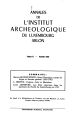 Annales de l'Institut Archéologique du Luxembourg, Arlon / 100.1969 