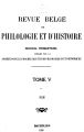 Revue belge de philologie et d'histoire / 5.1926 