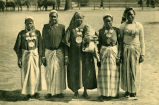 Carl Marquardt's Schaustellung "Das afrikanische Dorf" Gruppe von Sudanesenfrauen. 