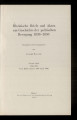  Rheinische Briefe und Akten zur Geschichte der politischen Bewegung 1830 - 1850 / Bd 2,1 