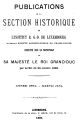 Publications de la Section Historique de l'Institut G.-D. de Luxembourg / 37.1884 