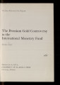 ¬The premium gold controversy in the International Monetary Fund 