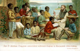 Rev. P. Ildefons (Trappist) unterrichtet schwarze Knaben in Mariannhill (Süd-Afrika). 