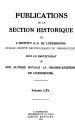 Publications de la Section Historique de l'Institut G.-D. de Luxembourg / 65.1933 