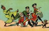 (Karikatur Edward VII. und Nikolaus II. beim Cake-Walk) 
