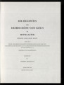 Die Regesten der Erzbischöfe von Köln im Mittelalter / Bd 12,1 