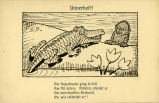 Unverhofft - Der Negerknabe ging so still Am Nil dahin. Plötzlich erblickt er Ein unverhofftes Krokodil. 