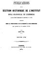 Publications de la Section Historique de l'Institut G.-D. de Luxembourg / 28.1873 