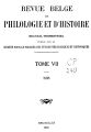 Revue belge de philologie et d'histoire / 7.1928 