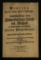 Wallraf, Ferdinand Franz ; Mülheim, Johann Balthasar Joseph von [Gefeierte Person] 