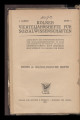 Kölner Vierteljahrshefte für Sozialwissenschaften / Reihe A, Soziologische Hefte / 1.1921 