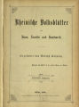 Rheinische Volksblätter für Haus, Familie und Handwerk / 43. Jahrgang 1896 