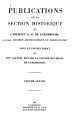 Publications de la Section Historique de l'Institut G.-D. de Luxembourg / 78/79.1960/62 