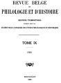Revue belge de philologie et d'histoire / 9.1930 