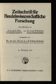 Zeitschrift für handelswissenschaftliche Forschung / 19.1925 