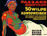 Passage Panopticum - 50 wilde Kongoweiber - Männer und Kinder in ihrem aufgebauten Kongodorfe - ohne 