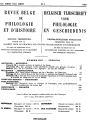 Revue belge de philologie et d'histoire / 31.1953 