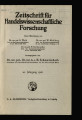 Zeitschrift für handelswissenschaftliche Forschung / 20.1926 