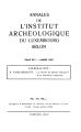 Annales de l'Institut Archéologique du Luxembourg, Arlon / 91.1960 