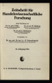 Zeitschrift für handelswissenschaftliche Forschung / 22.1928 