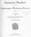 Statistisches Handbuch für das Land Mecklenburg-Schwerin 