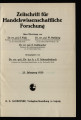 Zeitschrift für handelswissenschaftliche Forschung / 23.1929 