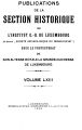 Publications de la Section Historique de l'Institut G.-D. de Luxembourg / 63.1929 