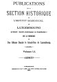 Publications de la Section Historique de l'Institut G.-D. de Luxembourg / 51.1903 