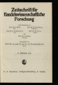 Zeitschrift für handelswissenschaftliche Forschung / 25.1931 