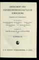 Zeitschrift für handelswissenschaftliche Forschung / 29.1935 
