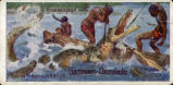 Gartmann Schokolade - Serie 568 Bild 5 - Auf der Krokodiljagd. Auf der Jagd enfaltet der Neger noch seine 
