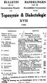 Bulletin de la Commission Royale de Toponymie & Dialectologie / 17/18.1943/44 
