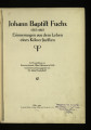 Fuchs, Johann Baptist ; Heyderhoff, Julius [Hrsg.] 