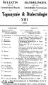 Bulletin de la Commission Royale de Toponymie & Dialectologie / 13/14.1939/40 