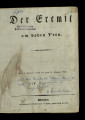 Der Eremit am hohen Veen / 1.1829-3.1831