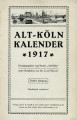 Alt-Köln-Kalender / 5. Jahrgang 1917