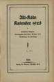 Alt-Köln-Kalender / 15. Jahrgang 1928