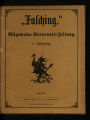 Fasching / 1. Jahrgang 1898