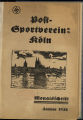 Monats-Schrift des Post-Sportvereins Köln e.V. / 11.1936