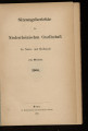 Sitzungsberichte der Niederrheinischen Gesellschaft für Natur- und Heilkunde in Bonn / 1900