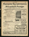 Rheinischer Bau-Submissions- und Holzverkaufs-Anzeiger / 26. Jahrgang 1910