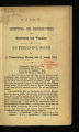 Aufzeichnungen der Versammlung / 1904 (unvollständig)