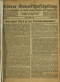 Kölner Gewerkschaftszeitung / 1. Jahrgang 1925 (unvollständig)
