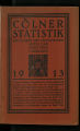 Cölner Statistik / 1. Jahrgang 1913