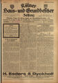 Kölner Haus- und Grundbesitzer-Zeitung / 28. Jahrgang 1926