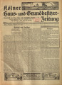Kölner Haus- und Grundbesitzer-Zeitung / 33. Jahrgang 1931