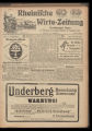 Rheinische Wirte-Zeitung / 13. Jahrgang 1911 (unvollständig)