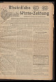 Rheinische Wirte-Zeitung / 28. Jahrgang 1926 (unvollständig)