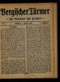 Bergischer Türmer / 6. Jahrgang 1909
